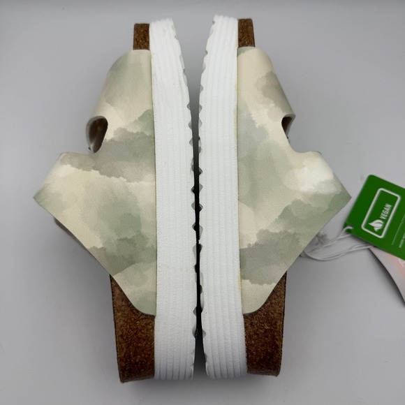 Papillio Birkenstock Arizona Platform Sandals 37 US 6 Watercolor Camo Green - Picture 7 of 8
